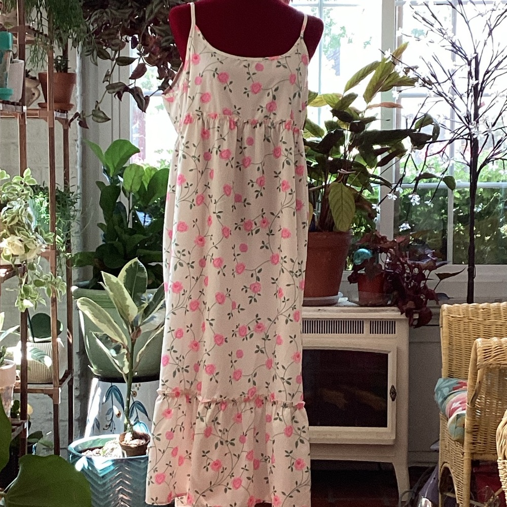 Floral Spaghetti Strap Maxi Dress